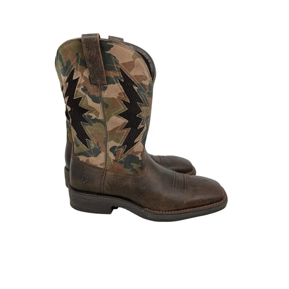 Ariat Ridgeback VentTEK Western Boot Square Toe Brown Men’s Size 10 D